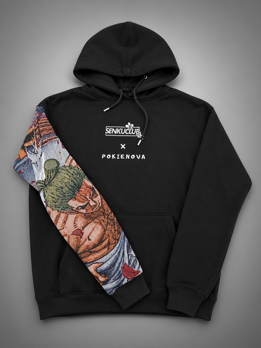 Zoro x Pokie Nova Three Sword Tapestry Hoodie