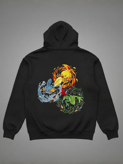 GS Hoenn Starters Elemental Origins Embroidered Hoodie