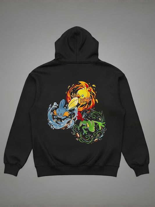 GS Hoenn Starters Elemental Origins Embroidered Hoodie