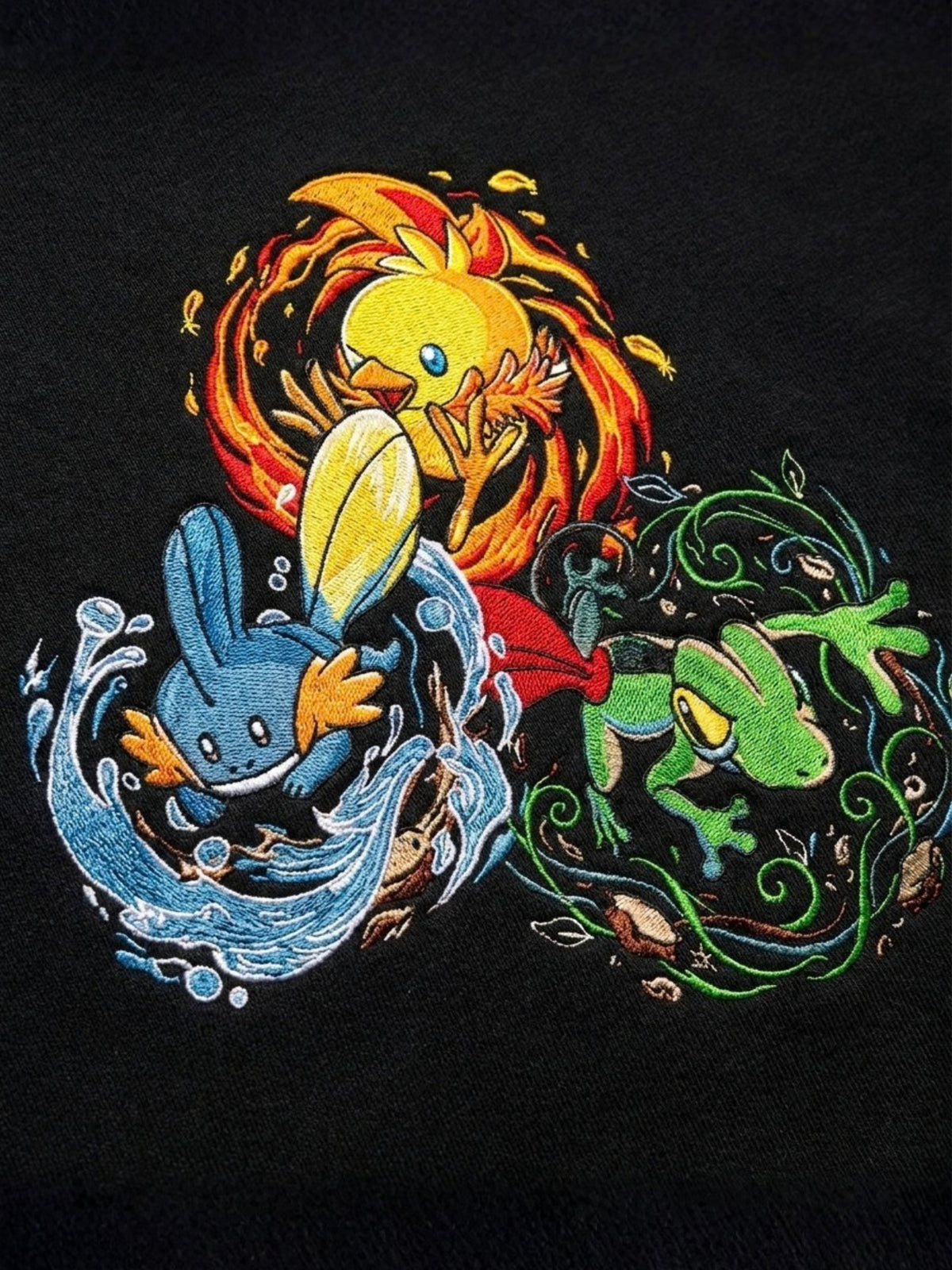 GS Hoenn Starters Elemental Origins Embroidered Hoodie